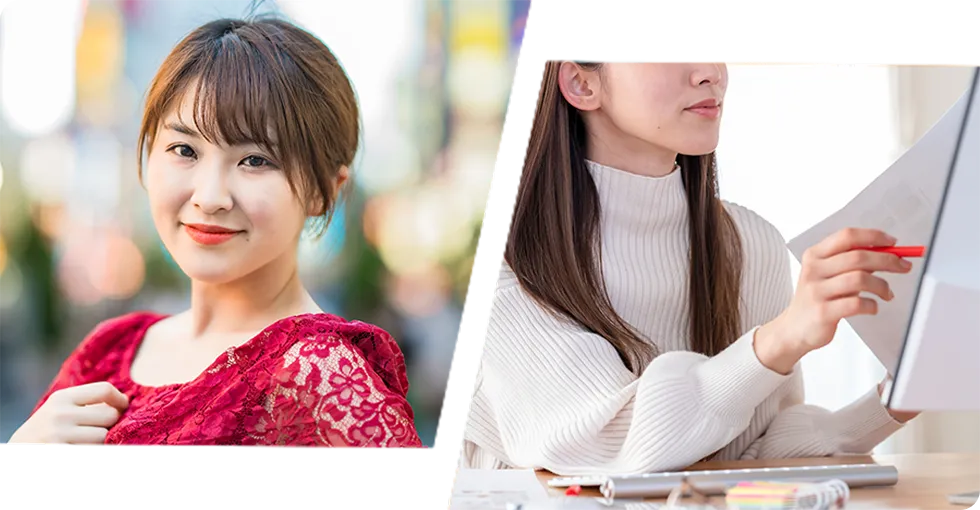 昼jobユーザーは目標を持って真剣に働いていた女性
